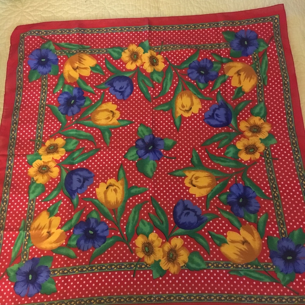 Square Floral Scarf